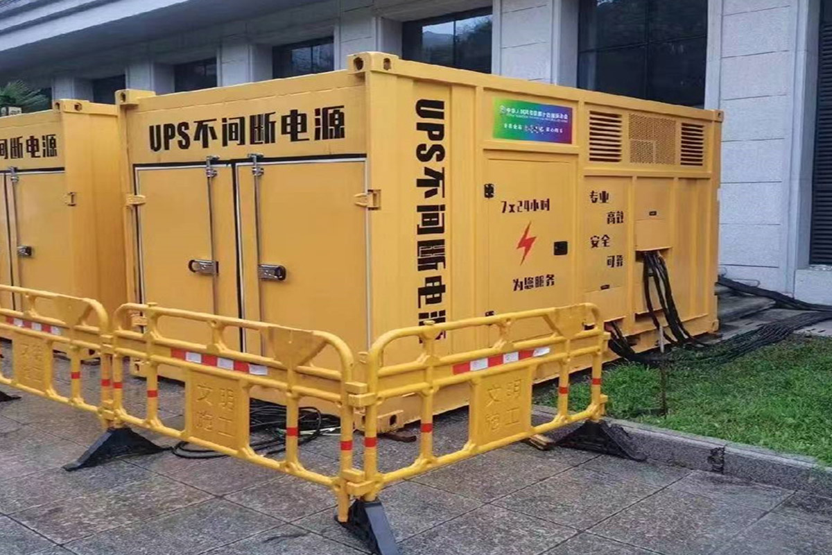 山丹发电机租赁施工现场