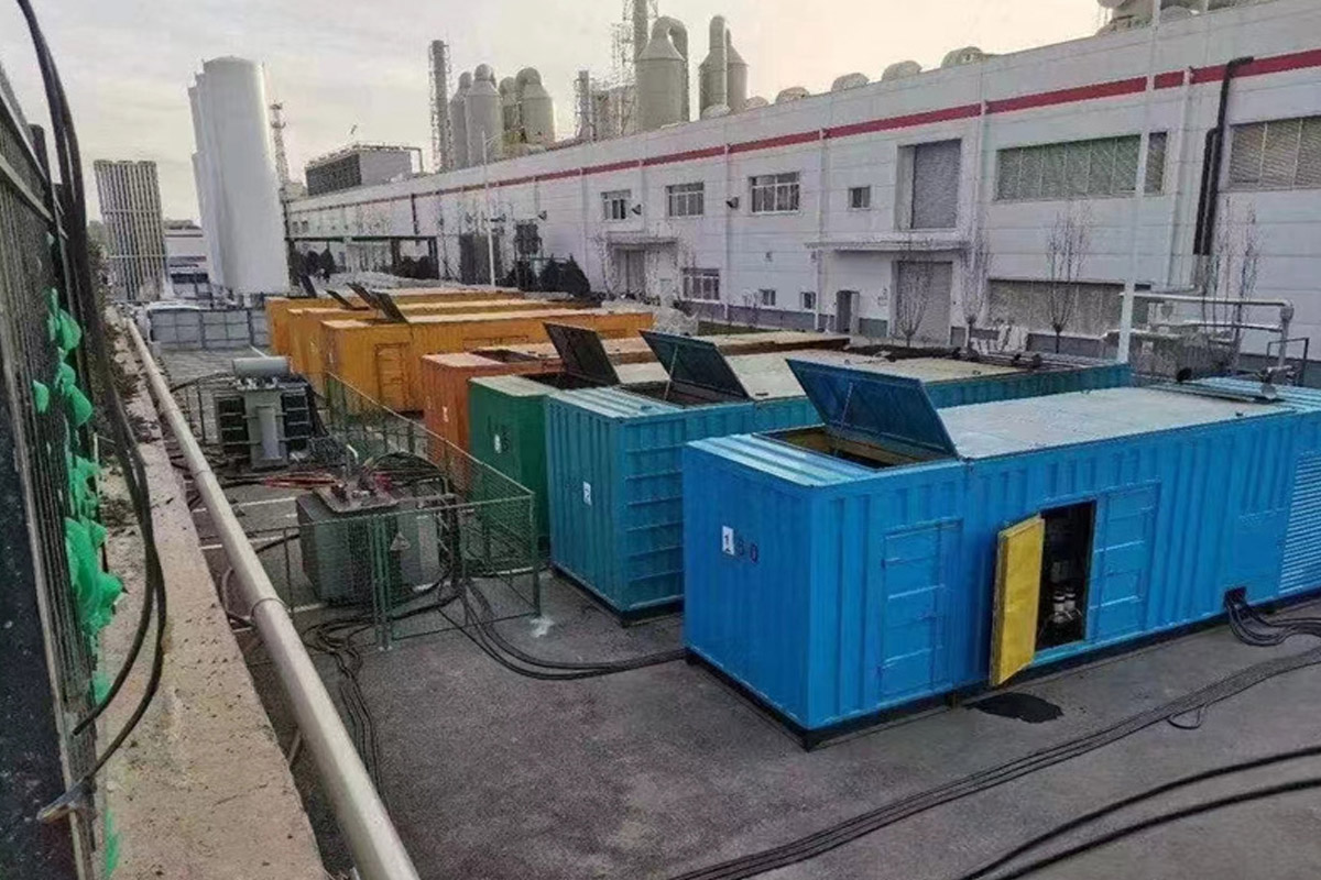 山丹发电机租赁施工现场