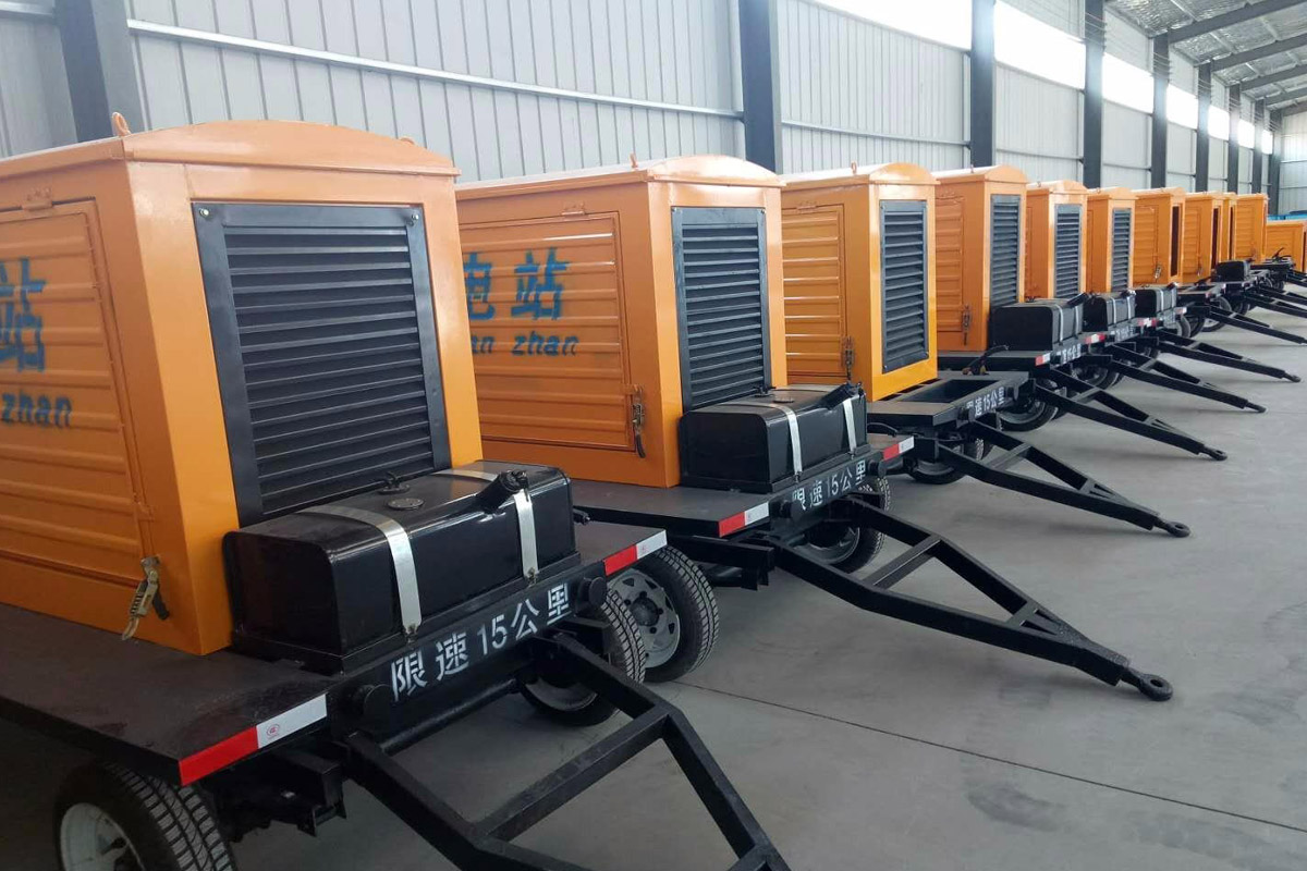 山丹发电机租赁施工现场